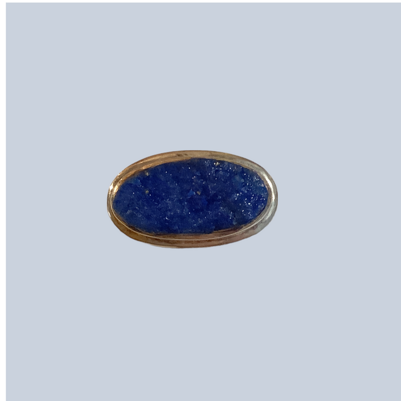 Lapis lazuli Sterling Silver Rings (Size 8-9)