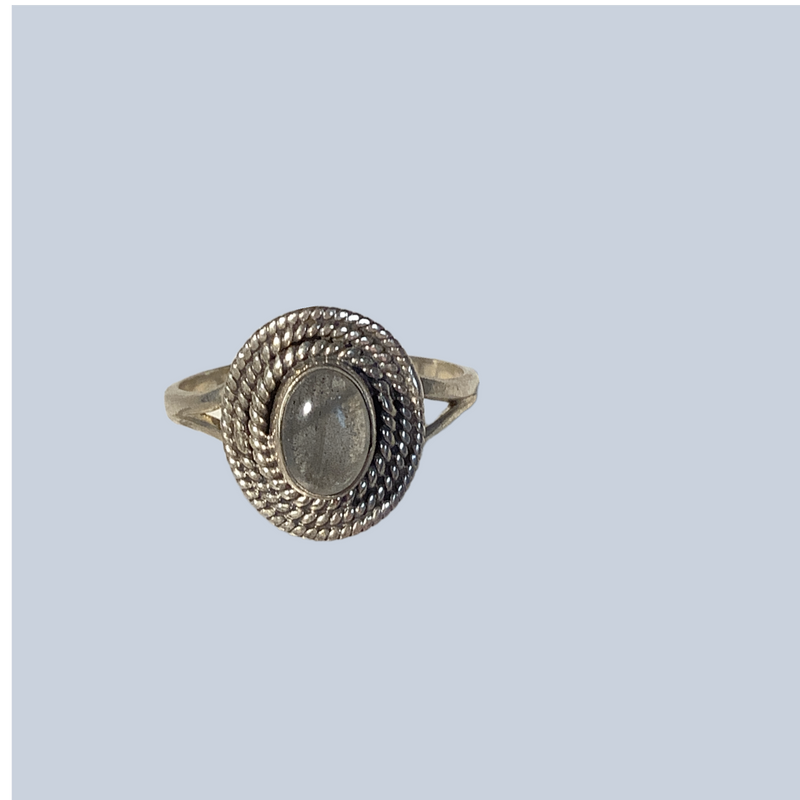 Labradorite Sterling Silver Rings (Size 7)