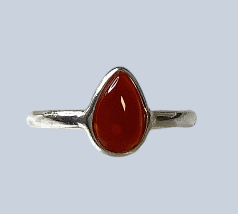 Carnelian Sterling Silver Rings