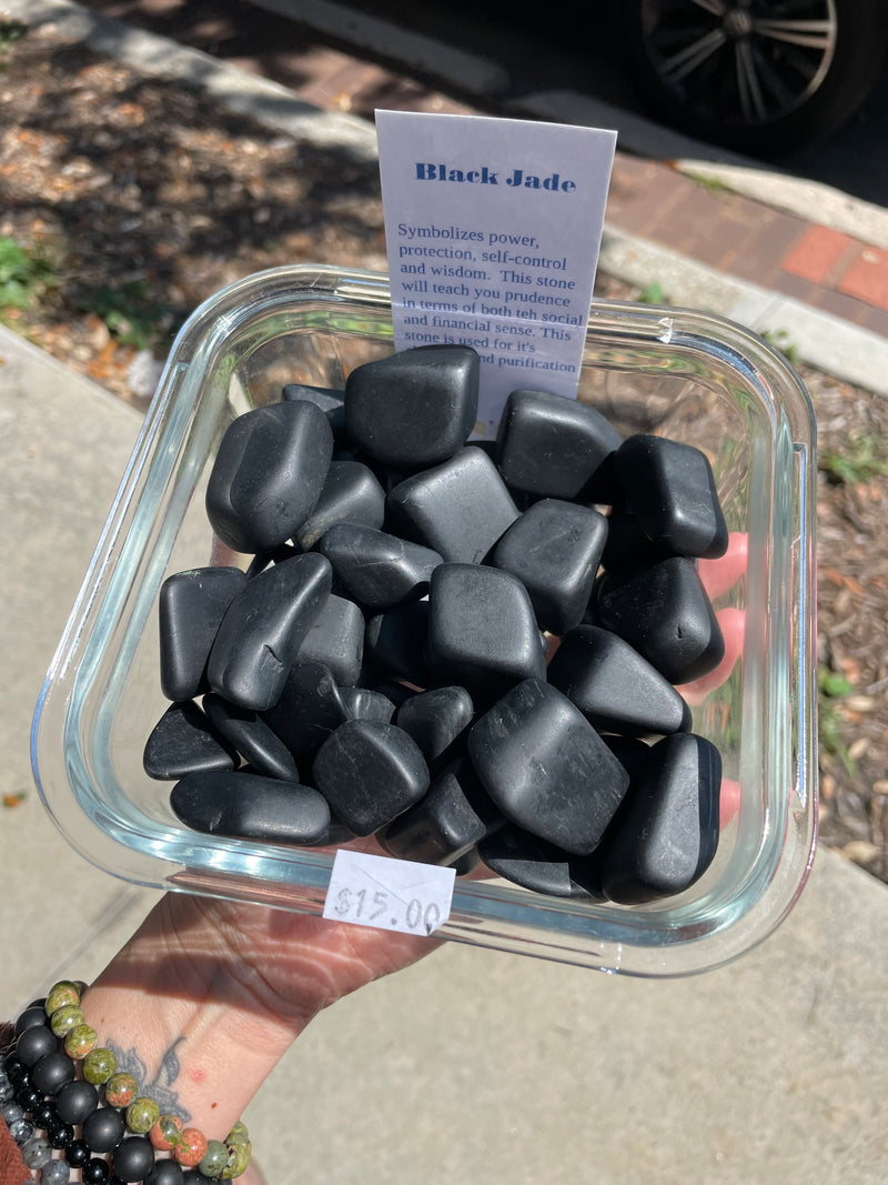 Black Jade Tumbled Stone