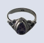 Amethyst Sterling Silver Rings (Sizes 4 & 5)