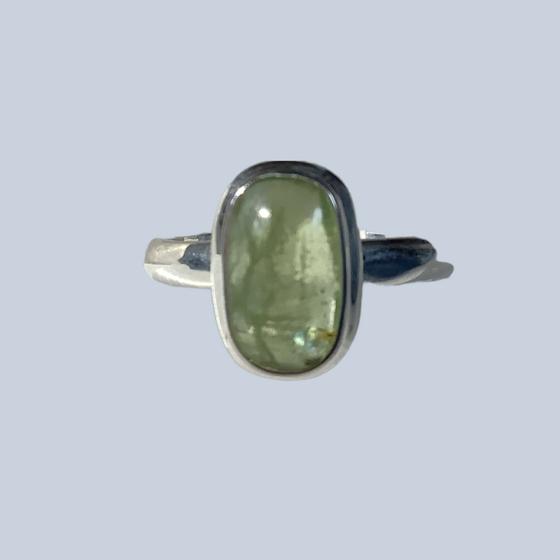 Green Kyanite Sterling Silver Rings ( size 7-11)