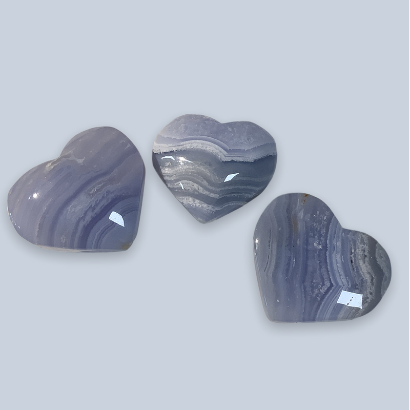 Blue Lace and Botswana Agate Specimens