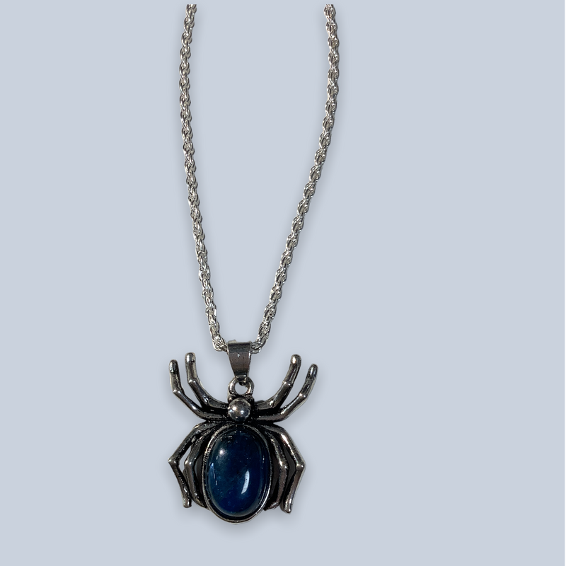Blue Apatite Spider Pendant