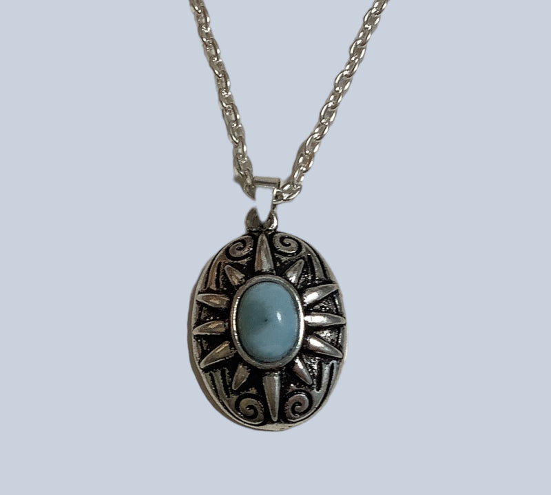 Pewter Sun Medallion Pendant