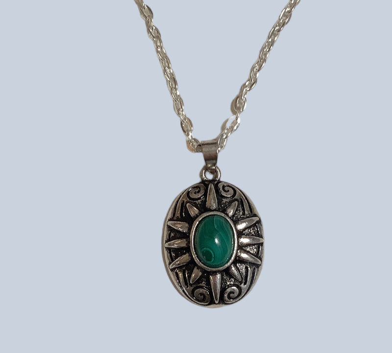 Pewter Sun Medallion Pendant