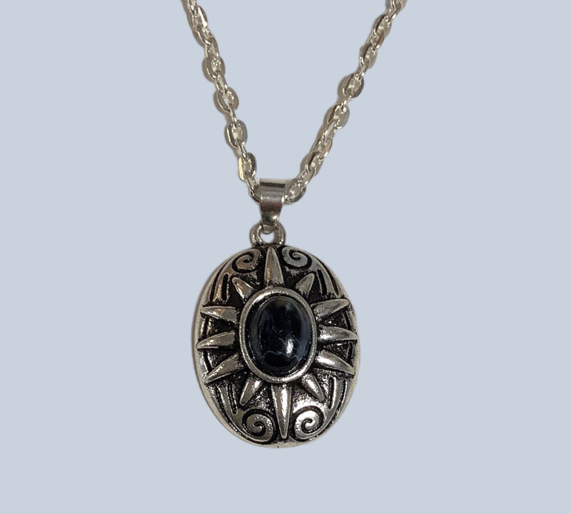 Pewter Sun Medallion Pendant