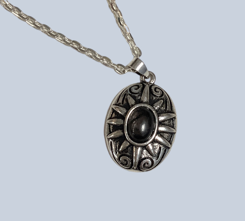 Pewter Sun Medallion Pendant