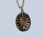 Pewter Sun Medallion Pendant