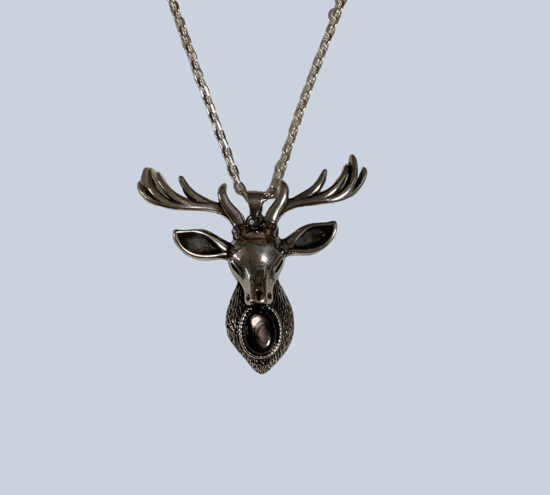 Hypersthene Stag Pendant