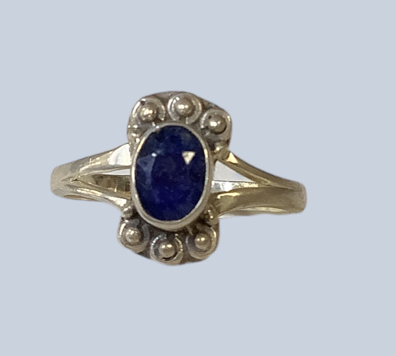 Sapphire Sterling Silver Rings ( 8- 10)
