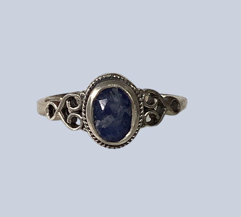 Sapphire Sterling Silver Rings ( 8- 10)