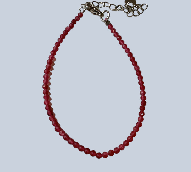 Ruby Faceted Bracelet