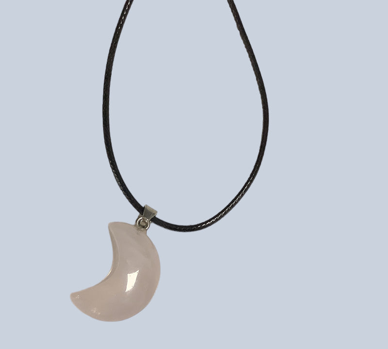 Crescent Moon Stone Pendant