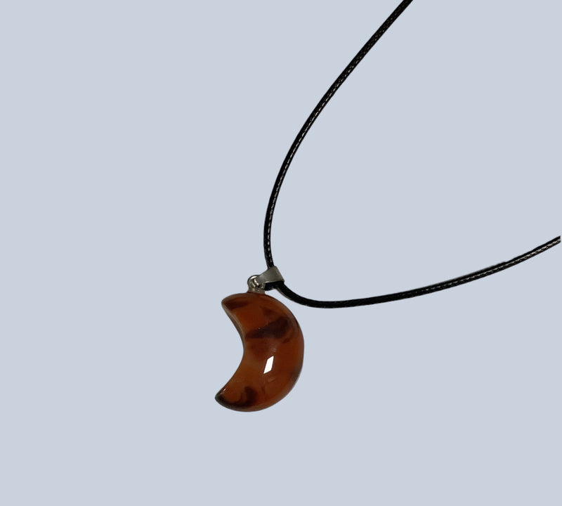 Crescent Moon Stone Pendant