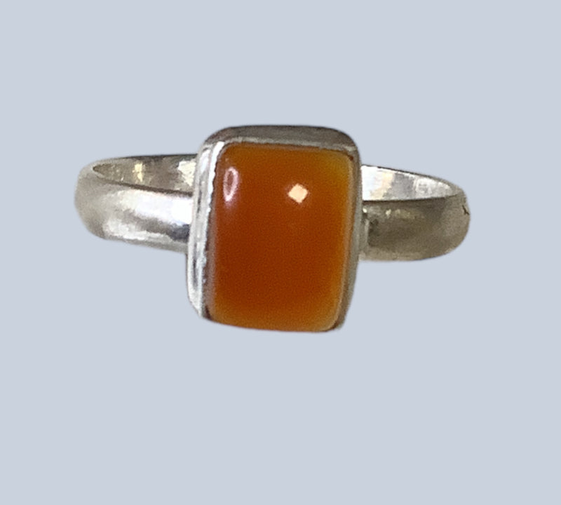 Carnelian Sterling Silver Rings