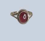 Garnet Sterling Silver Rings (Sizes 4-8)
