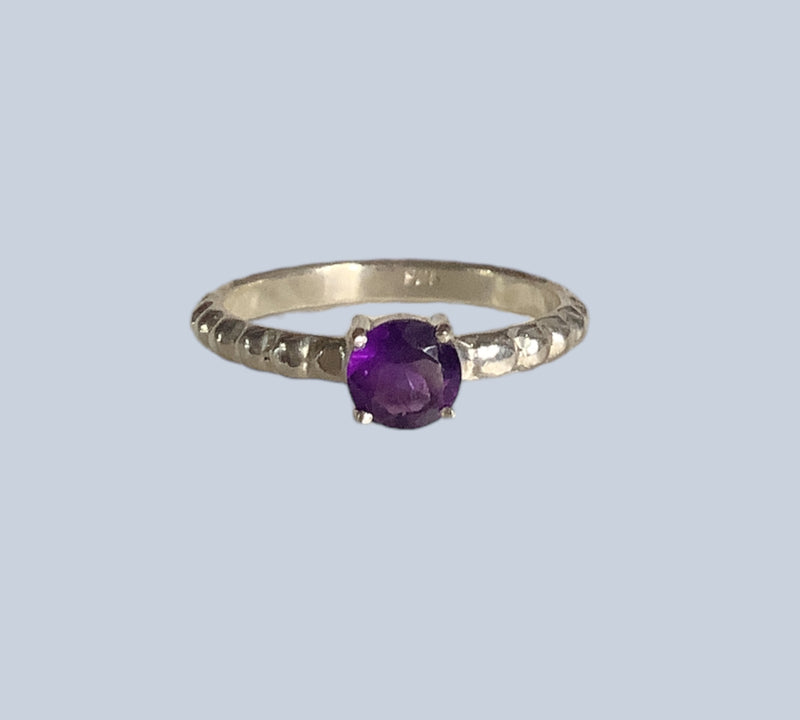 Amethyst Sterling Silver Rings (Sizes 9 - 10)
