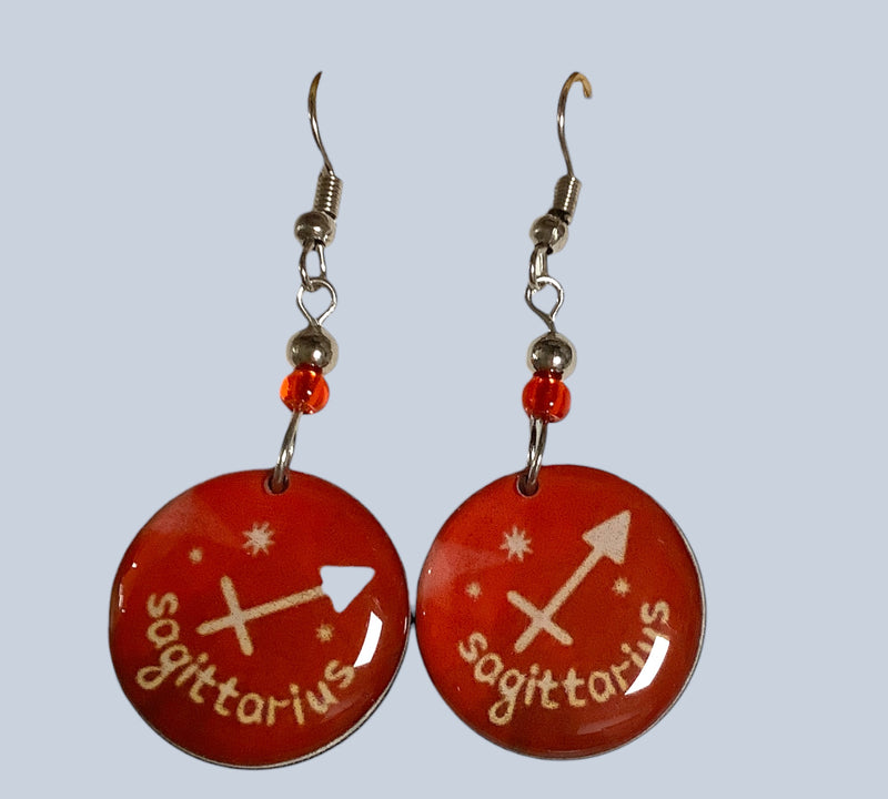 Resin Astrological Sign Earrings