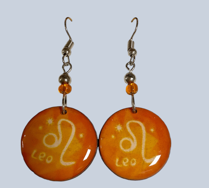 Resin Astrological Sign Earrings