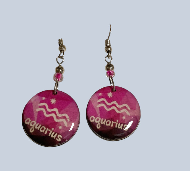 Resin Astrological Sign Earrings