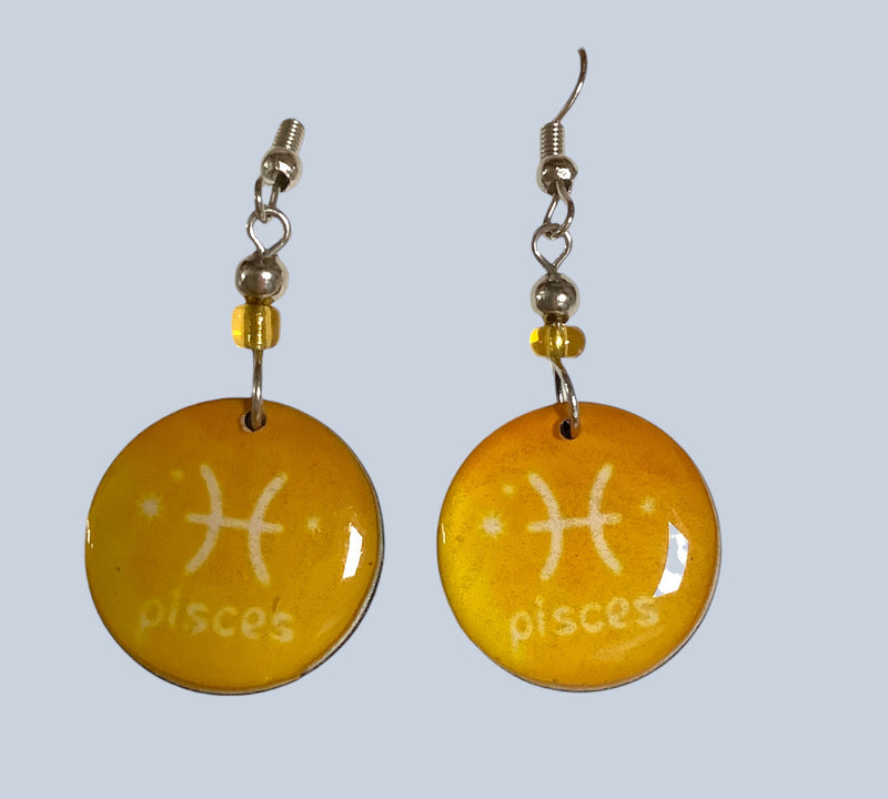 Resin Astrological Sign Earrings