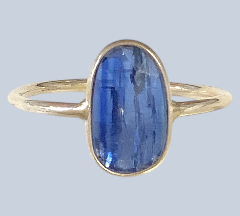 Blue Kyanite Sterling Silver Ring (sizes 4 -10)
