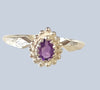 Amethyst Sterling Silver Rings (Sizes 9 - 10)