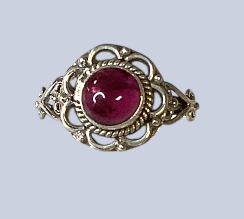 Amethyst Sterling Silver Rings (Size 7)