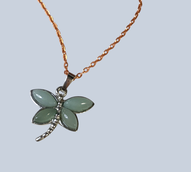 Crystal Dragonfly Pendant