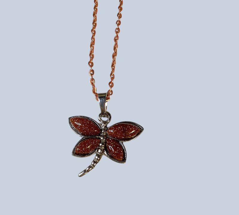 Crystal Dragonfly Pendant