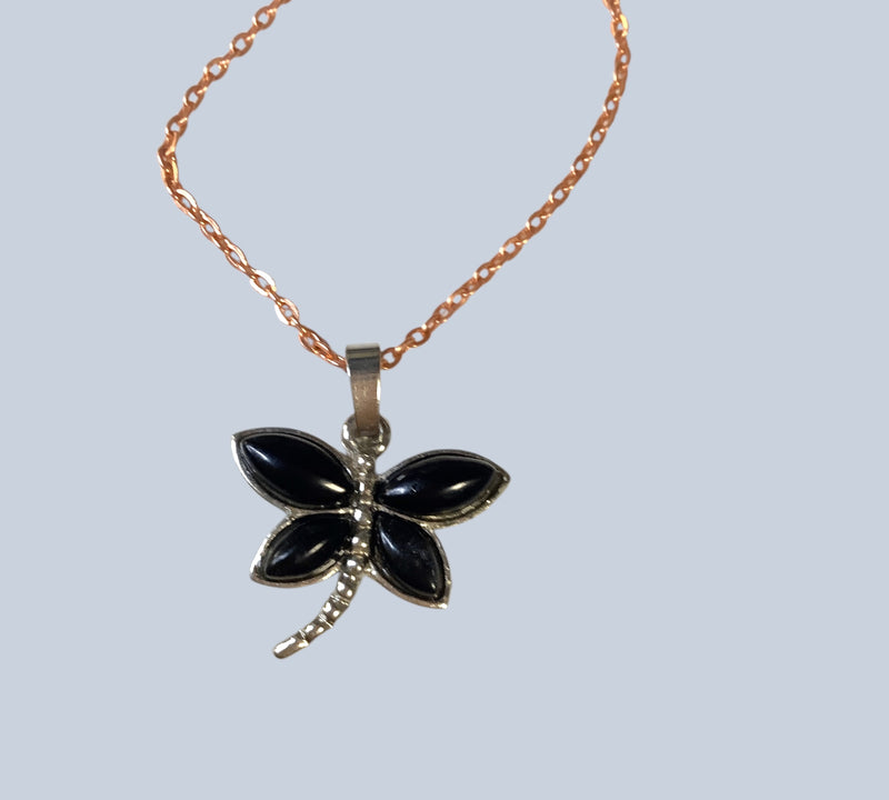 Crystal Dragonfly Pendant