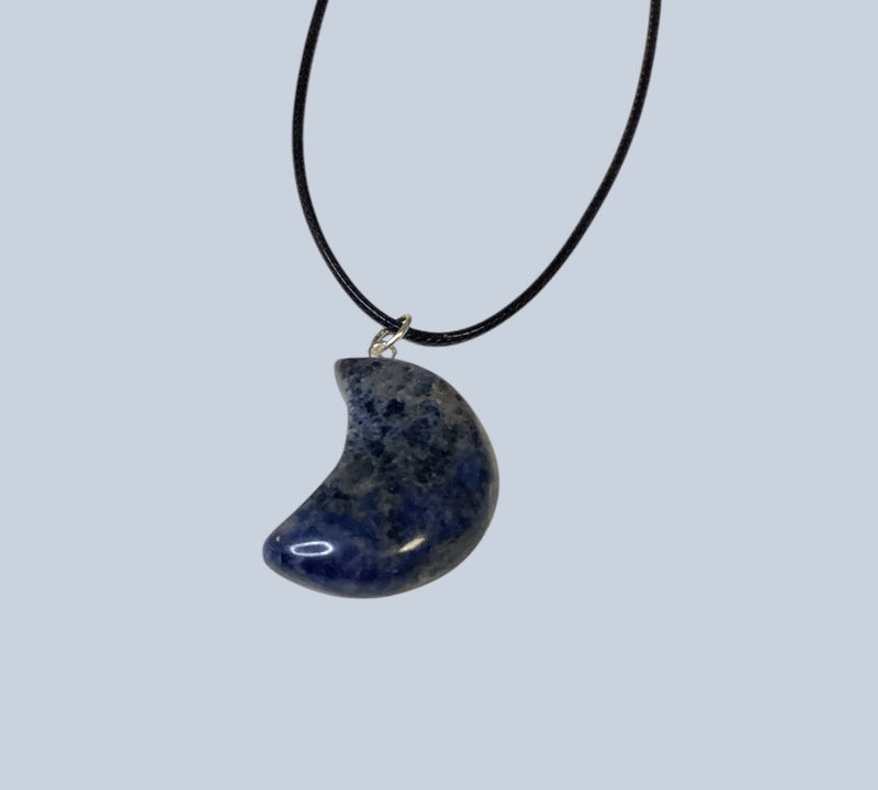 Crescent Moon Stone Pendant