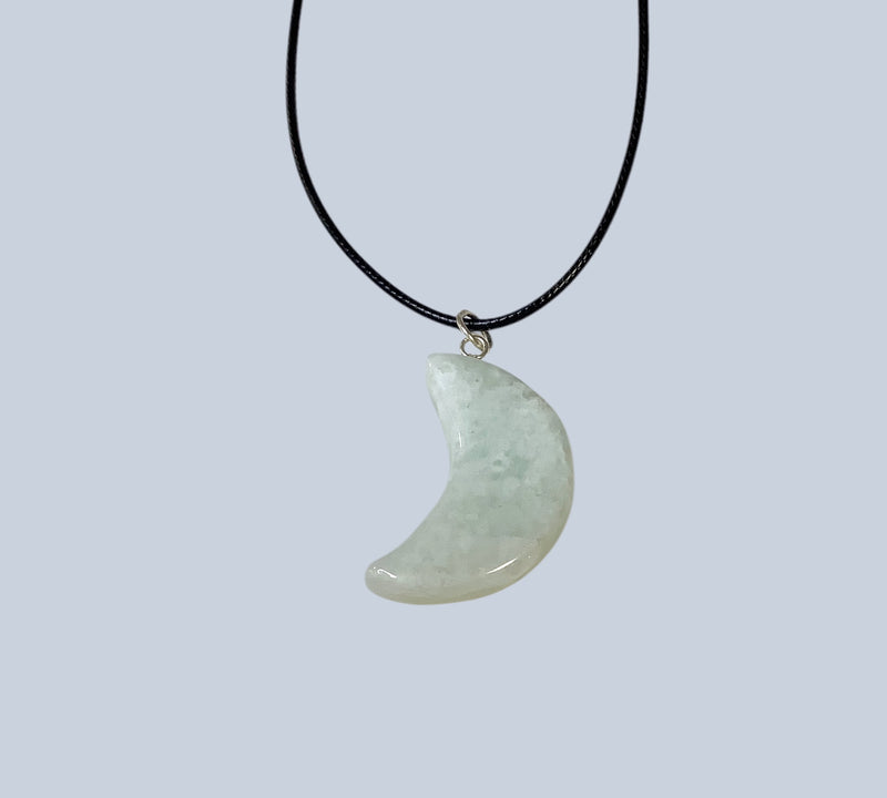 Crescent Moon Stone Pendant