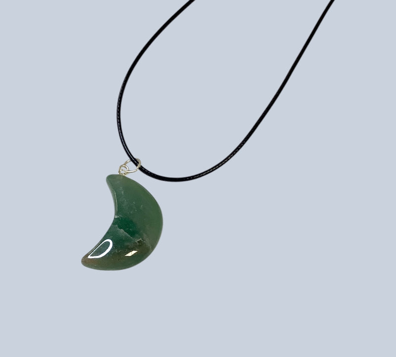 Crescent Moon Stone Pendant