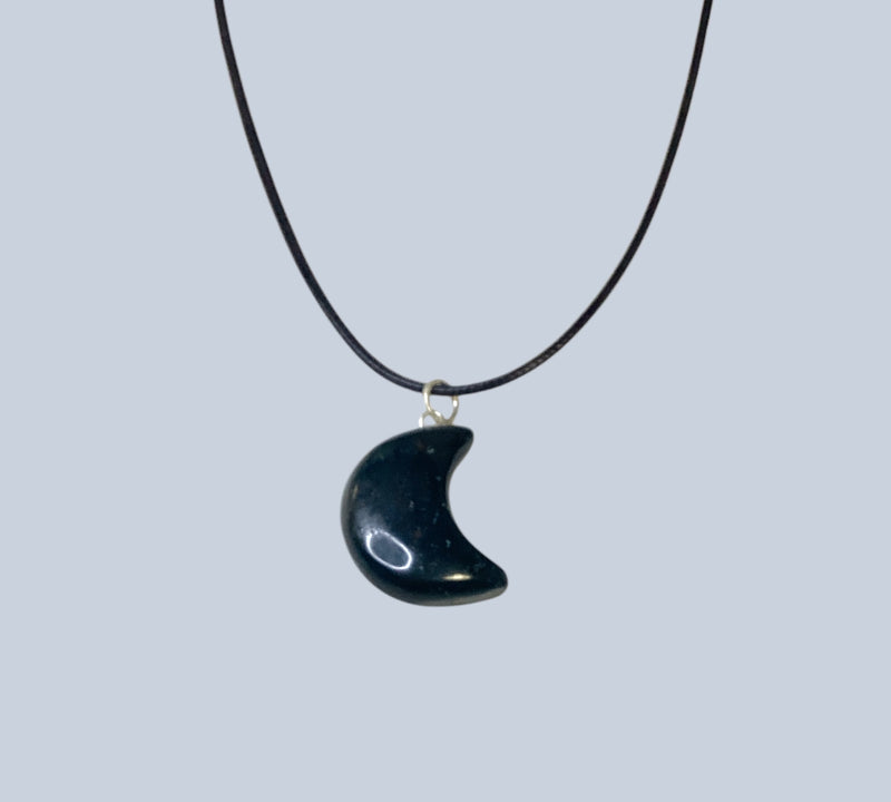 Crescent Moon Stone Pendant