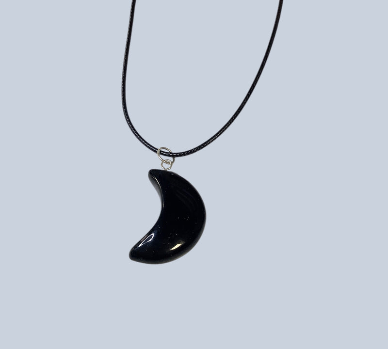 Crescent Moon Stone Pendant