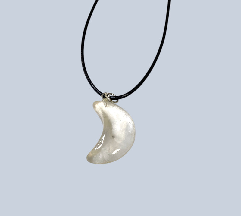 Crescent Moon Stone Pendant