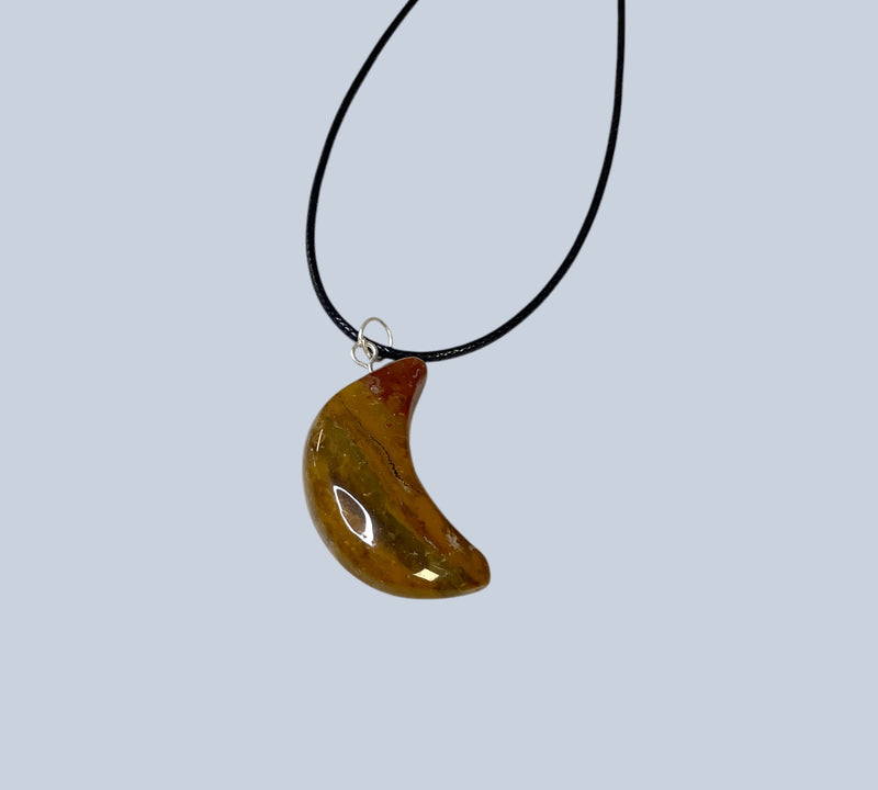 Crescent Moon Stone Pendant