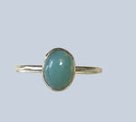Larimar Sterling Silver Rings (Size 8-8.5)
