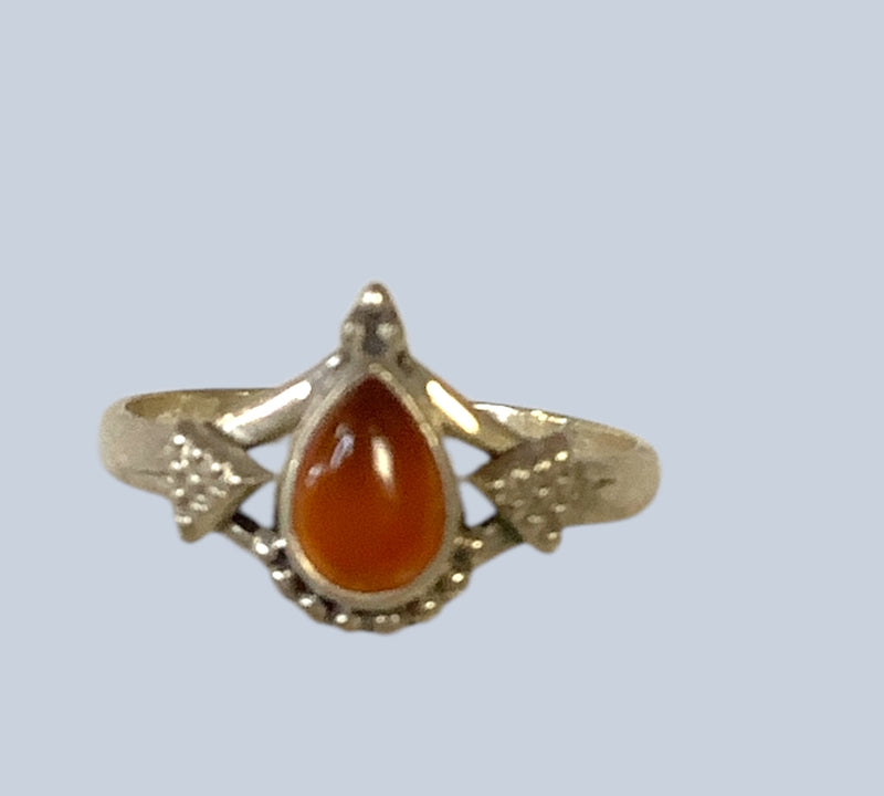 Carnelian Sterling Silver Rings