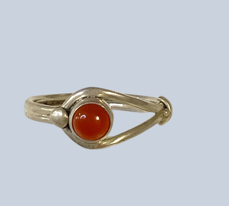 Carnelian Sterling Silver Rings