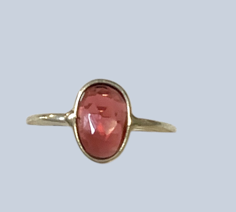 Pink Tourmaline Sterling Silver Rings (Sizes 6-7)