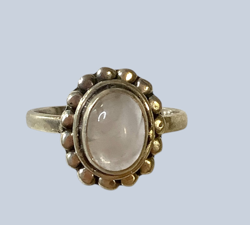 Clear Quartz Sterling Silver Rings (4-8)