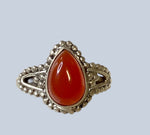 Carnelian Sterling Silver Rings