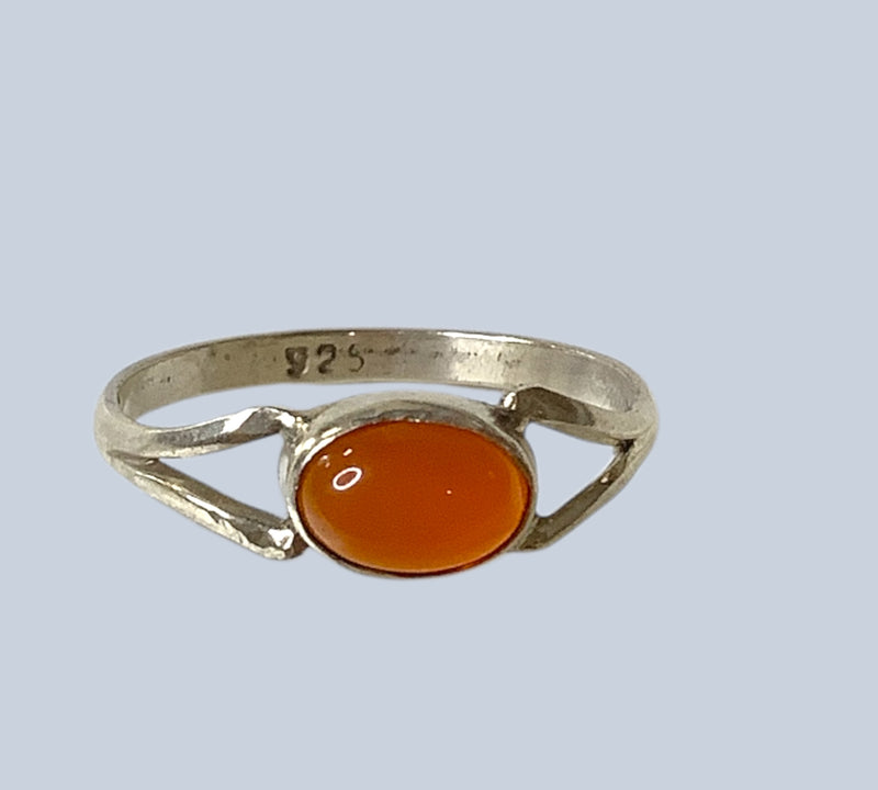 Carnelian Sterling Silver Rings