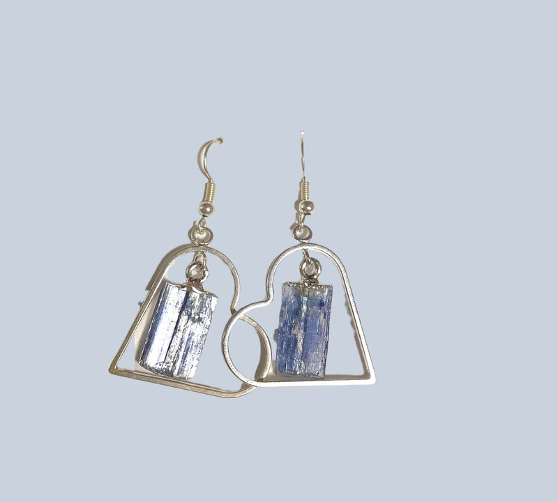Blue Kyanite Sterling Silver Earrings