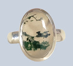 Moss Agate Sterling Silver Rings