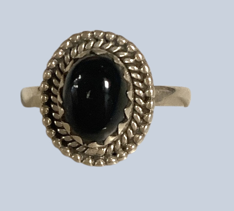 Black Onyx Sterling Silver Rings (all sizes)