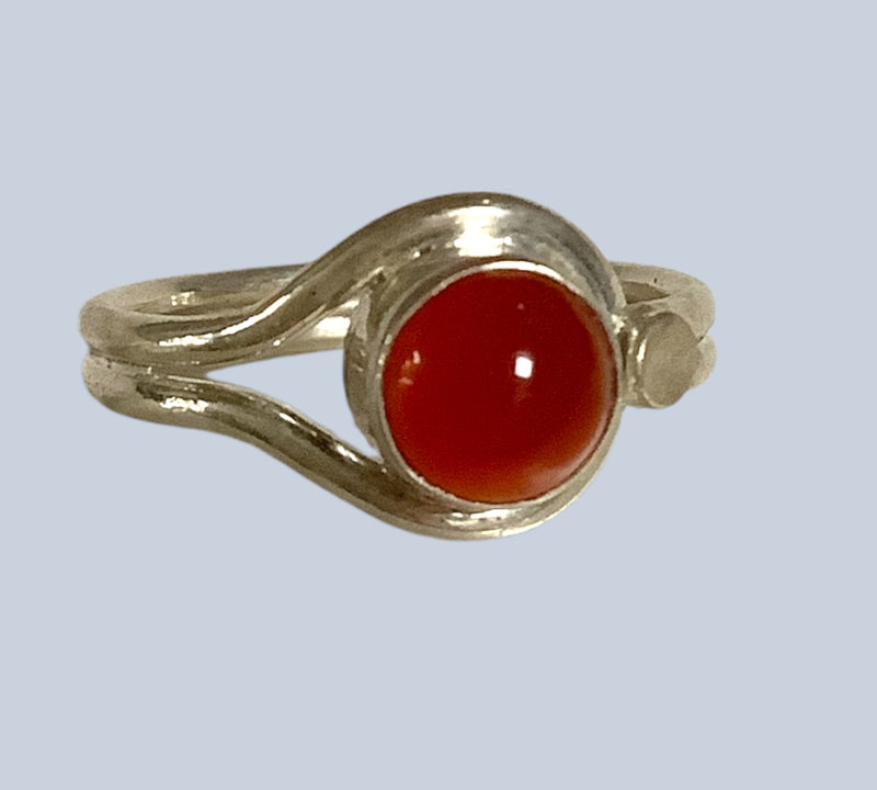 Carnelian Sterling Silver Rings